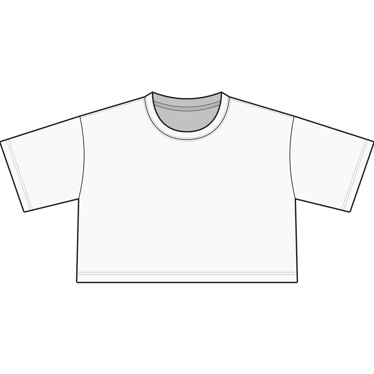 Women's Cropped Cotton T-Shirt — right side