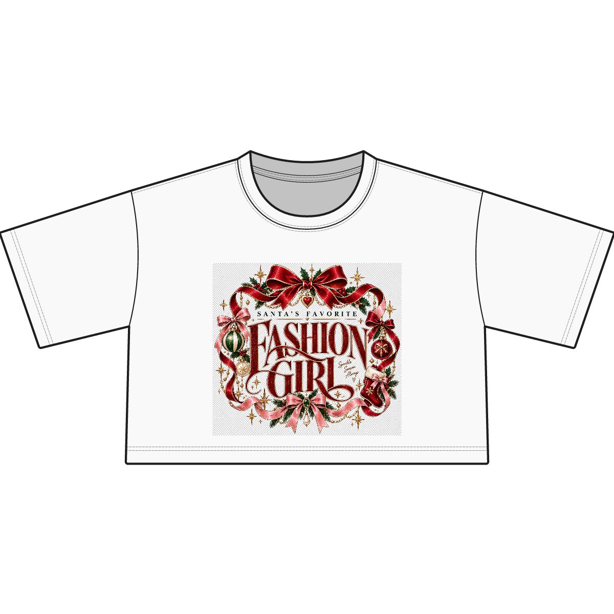 Women's Cropped Cotton T-Shirt — front