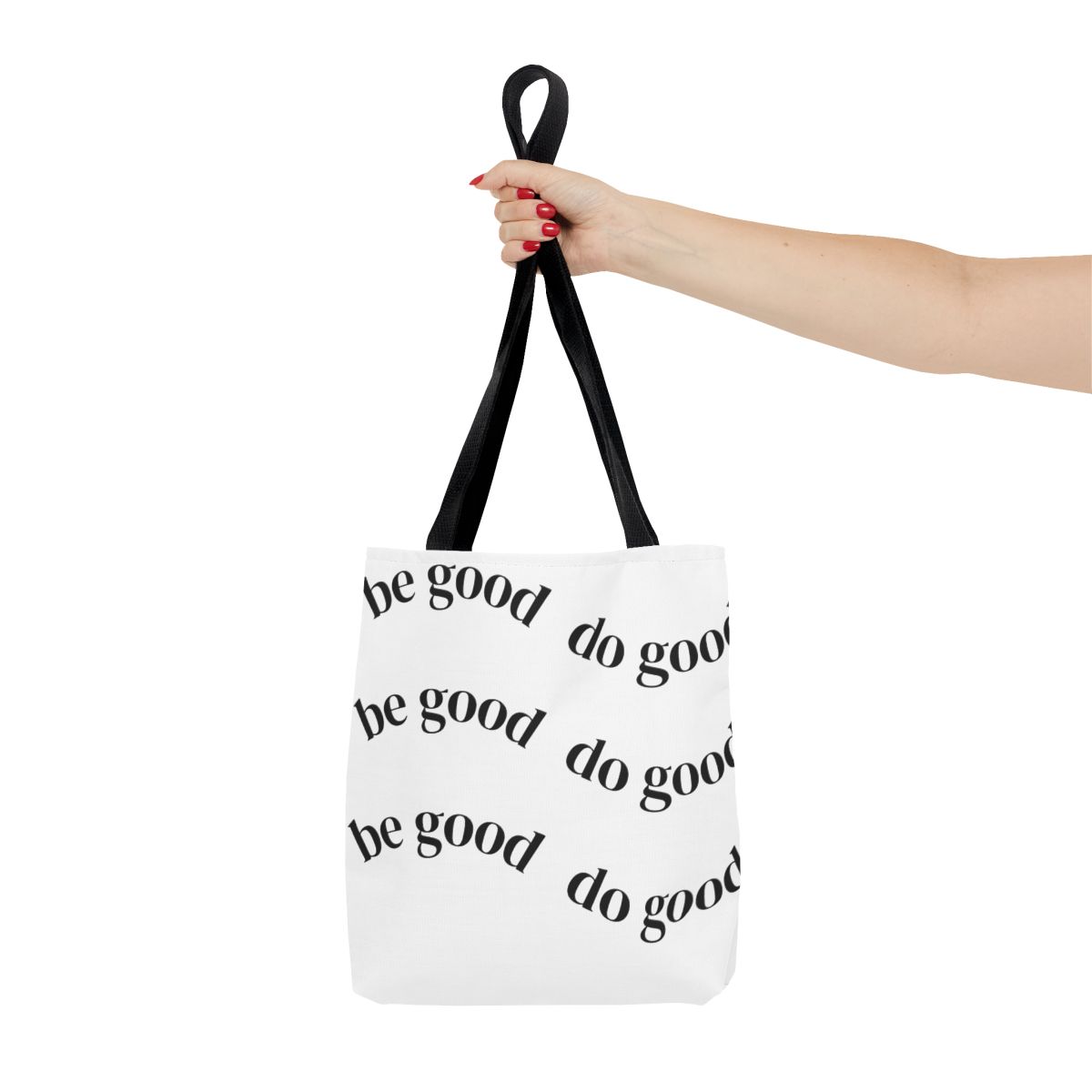 be good do good Tote Bag | Repeat Script Text Pattern