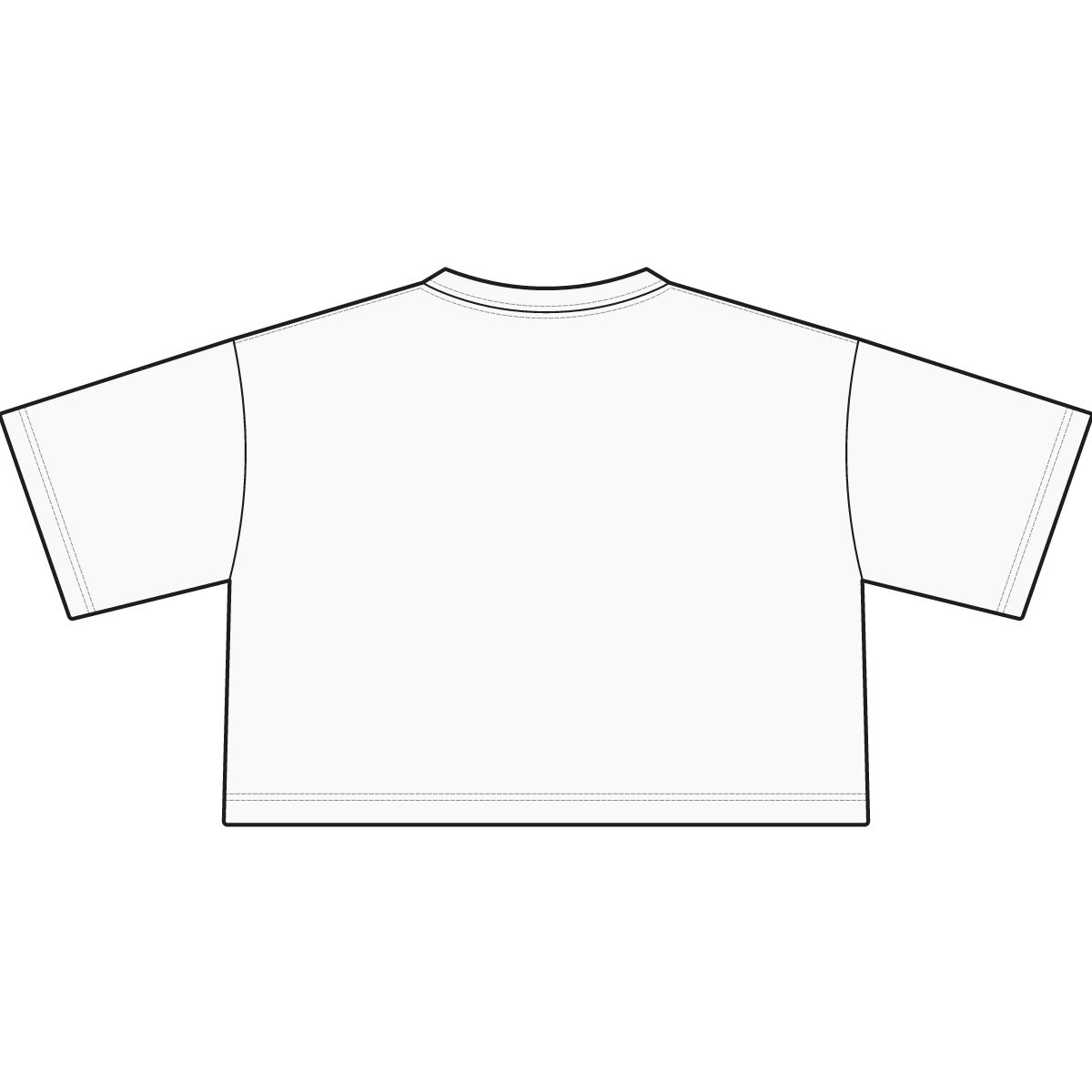 Women's Cropped Cotton T-Shirt — back