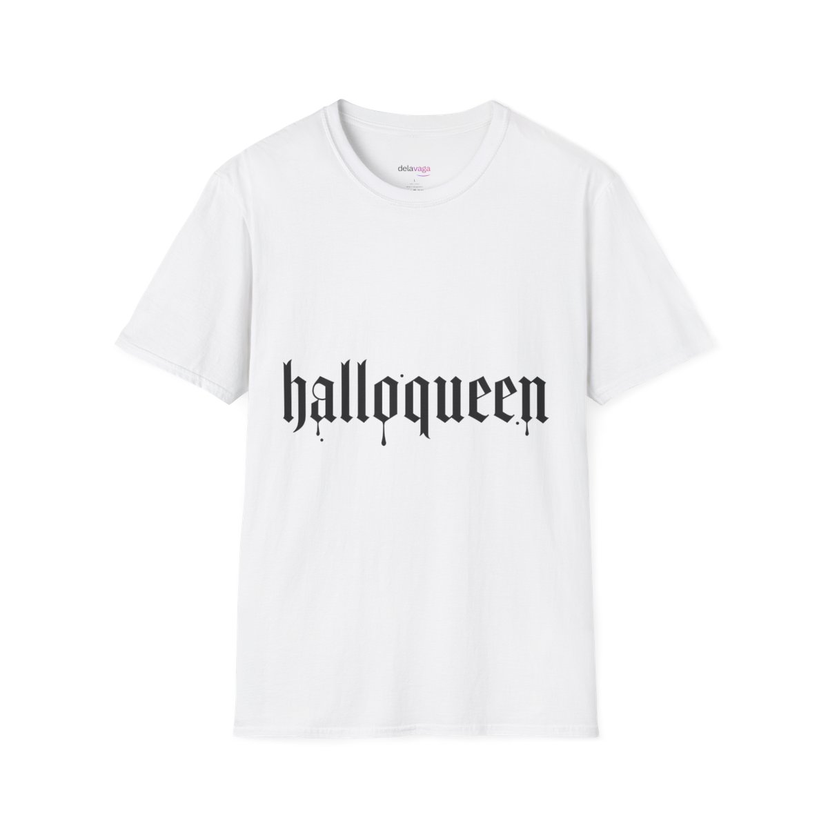 hallowqueen T-Shirt | Halloween gothic text tee — front